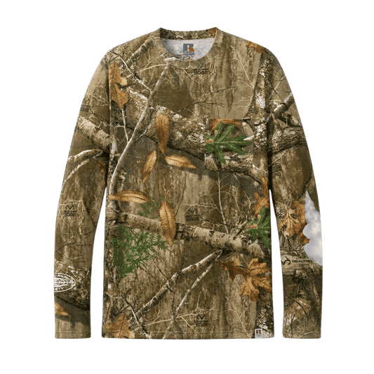 Born Anti Society Camo Duck Pocket Tee (Long Sleeve) in Realtree Edge