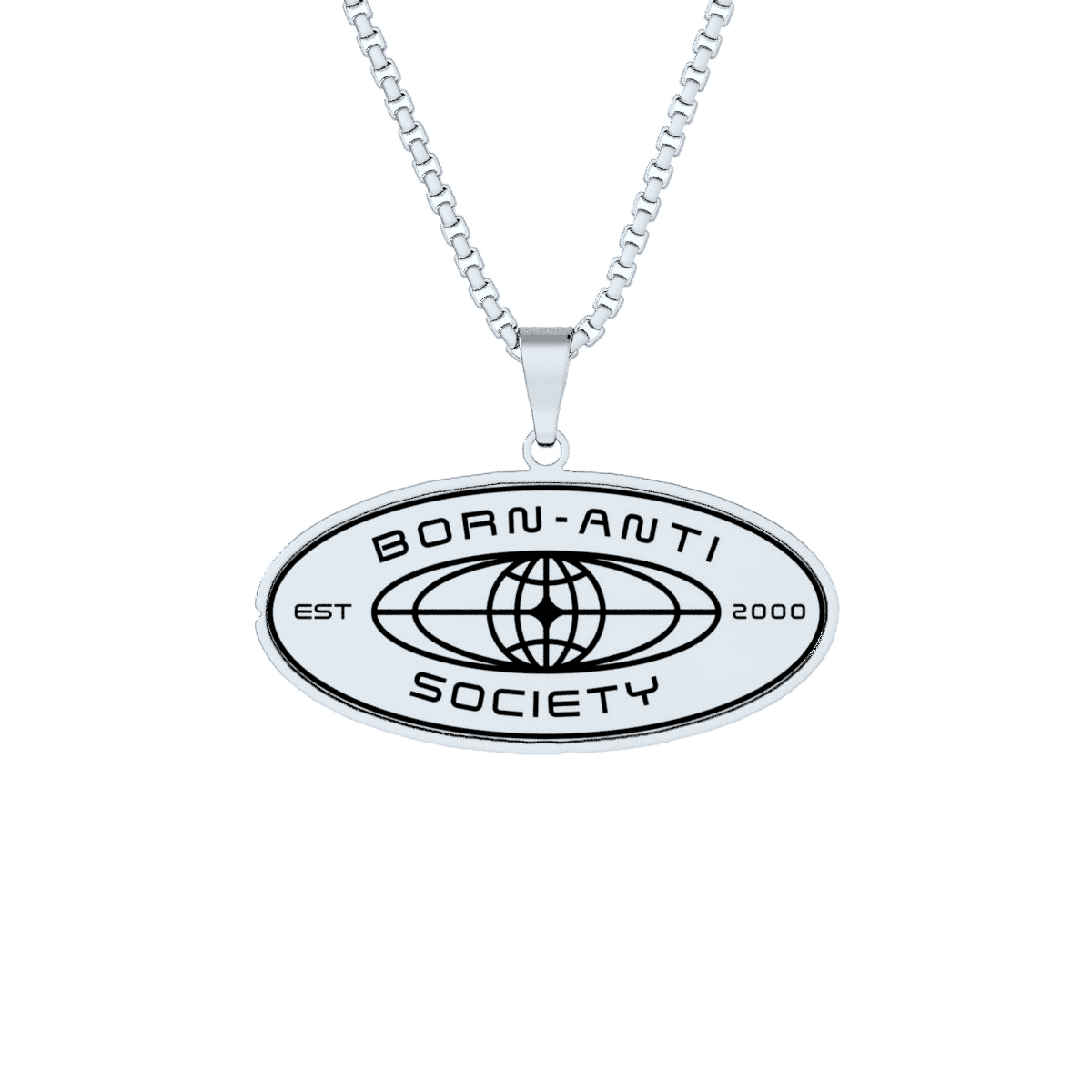 Oval Pendant in Stainless