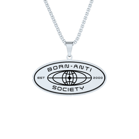 Oval Pendant in Stainless