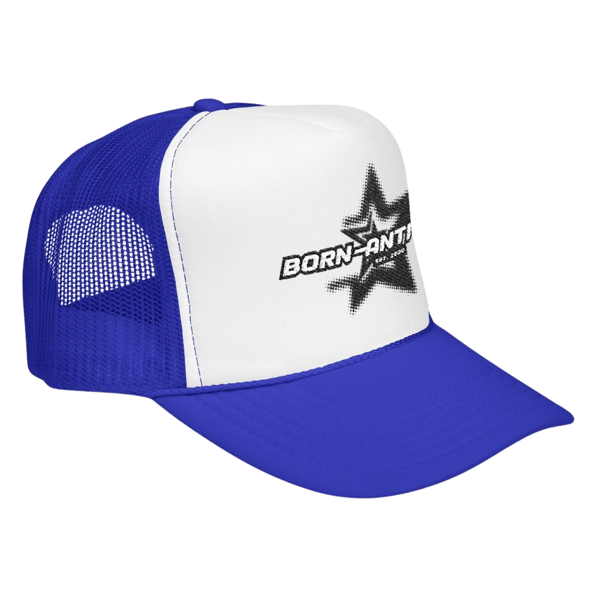 Born Anti Star Foam Trucker Hat in Red / White / Royal
